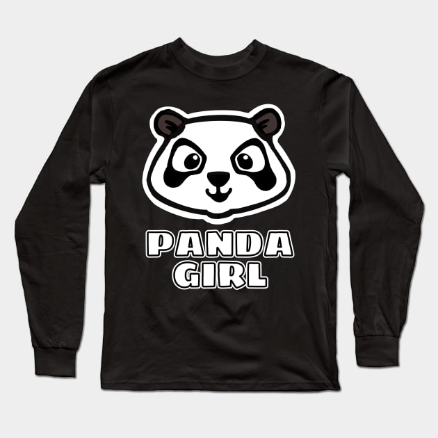 Cute Kawaii Panda Girl Long Sleeve T-Shirt by Mewzeek_T